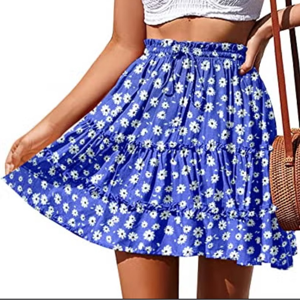 Floral Blue Skirt